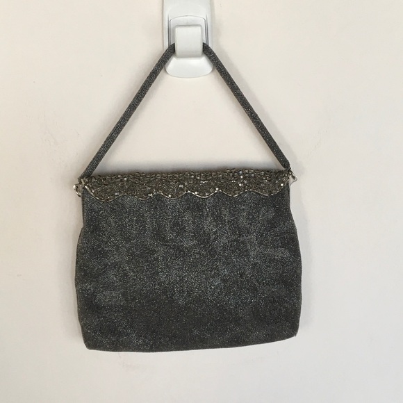 Handbags - Elegant Gray Beaded Women's Handbag